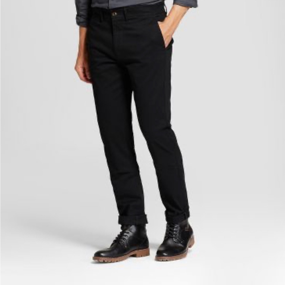 GOODFELLOW & Co Mens Slim Fit Chino Pants Size 32/34 Black